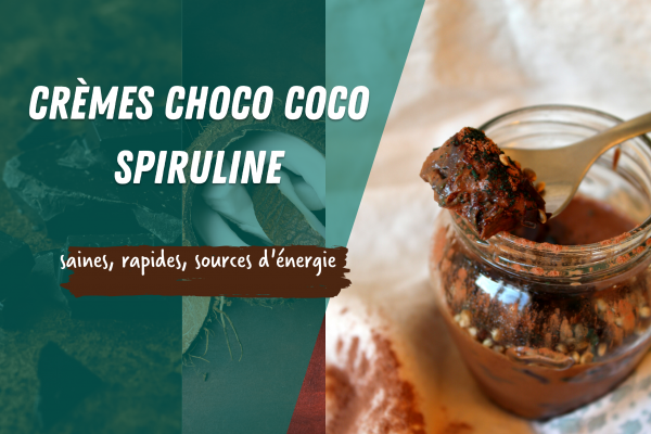 Recette de crème chocolat lait de coco spiruline : rapide, saine